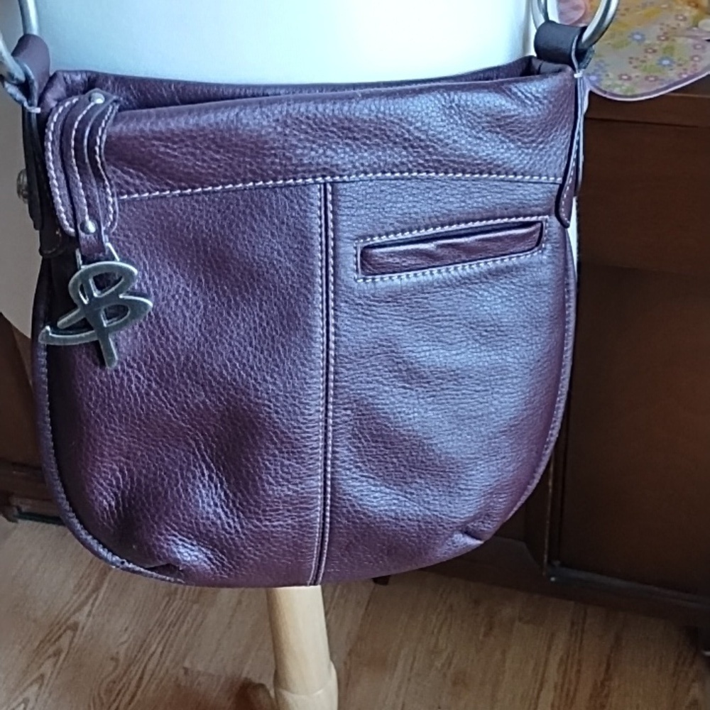 B Makowsky brown leather Crossbody bag - Picture 5 of 10